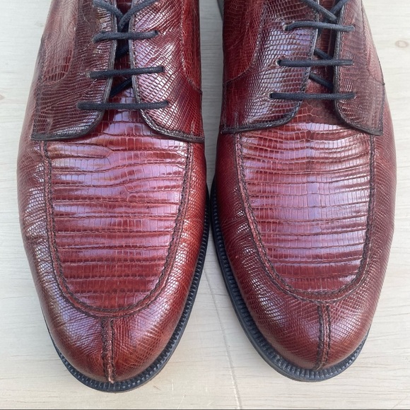 Barcelino genuine lizard oxford lace up dress shoes, hand made in Spain 11.5 M - Picture 4 of 12